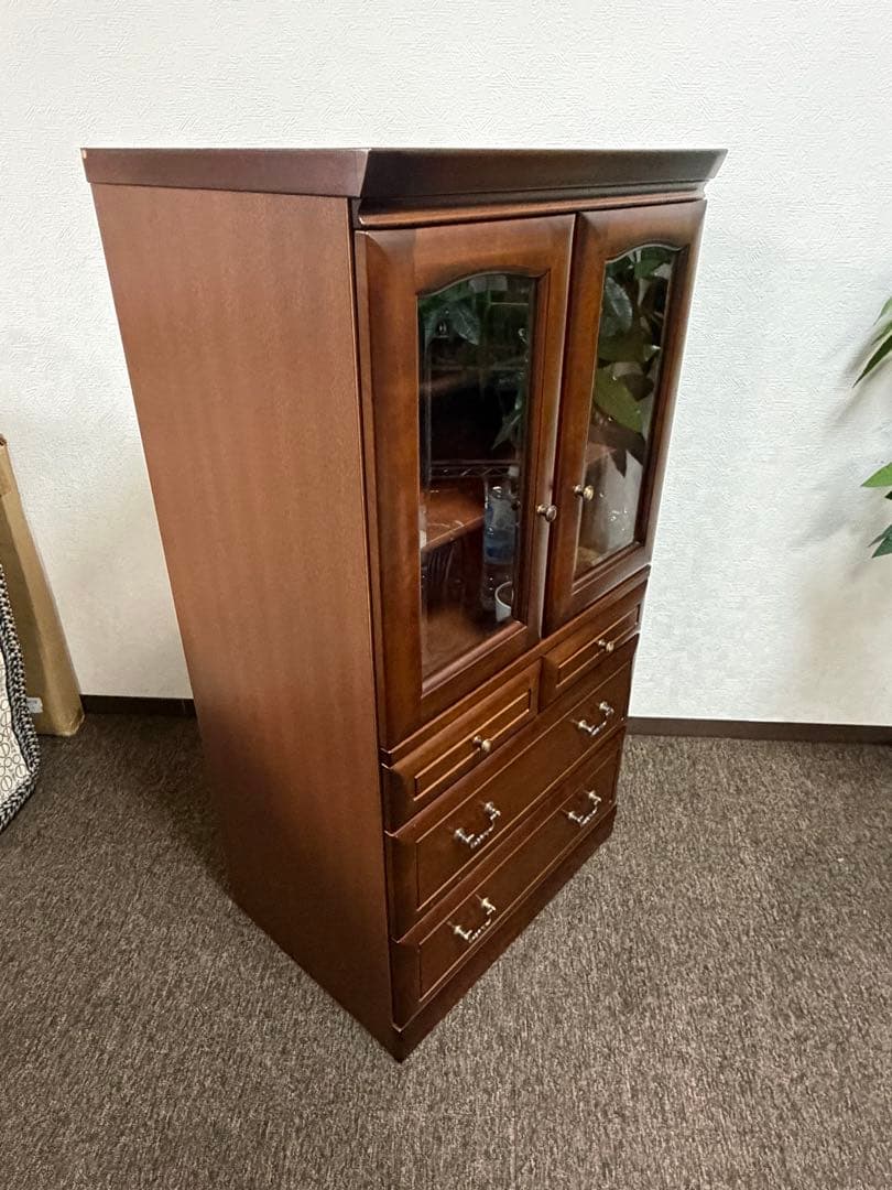 昭和レトロ 武富木工 キャビネット 食器棚 アンティーク調