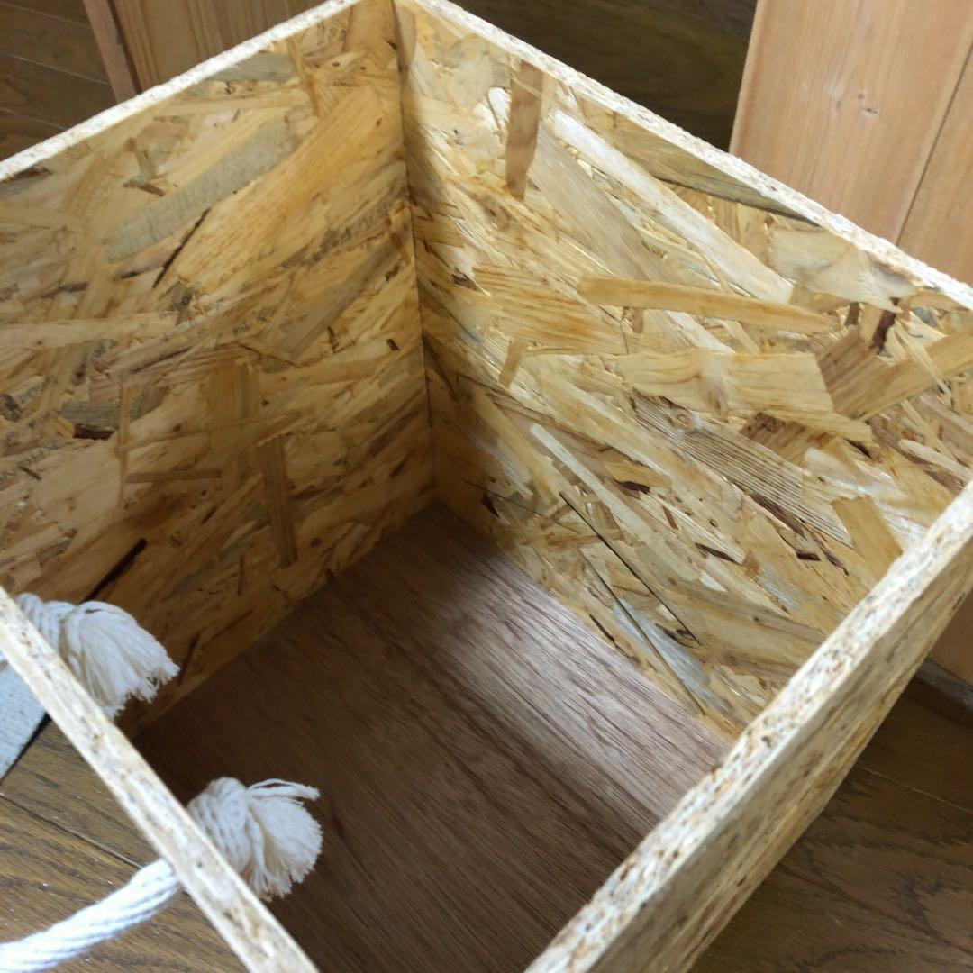 ウッド　ダストボックス 700×400 内ゴミ箱付45ℓ ゴミ箱　木目　レトロ