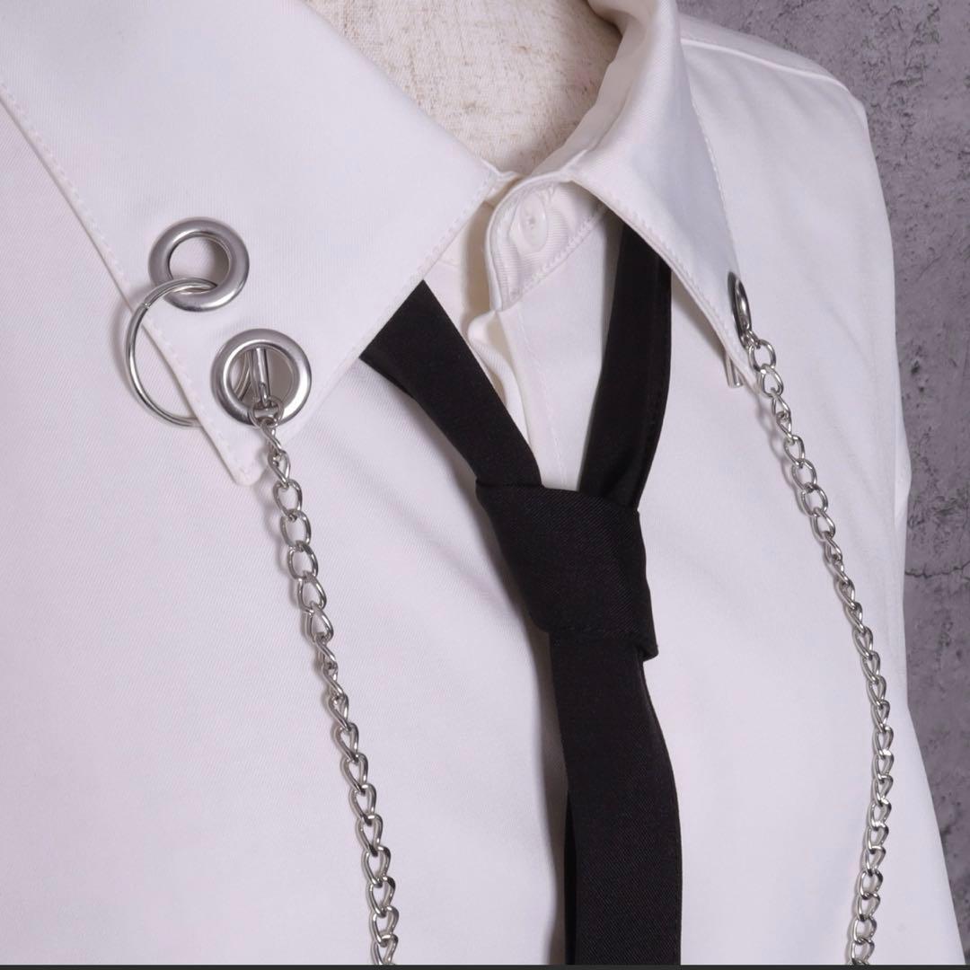 新品 Amilige チェーン付きバイカラーリボンシャツ おまけあり