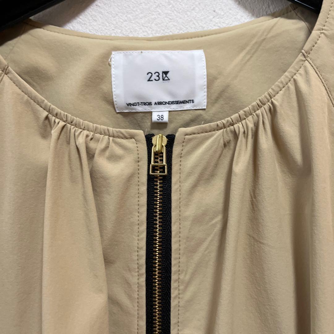 【タグなし未使用】23区ナイロンストレッチ ライト ブルゾン38サイズ