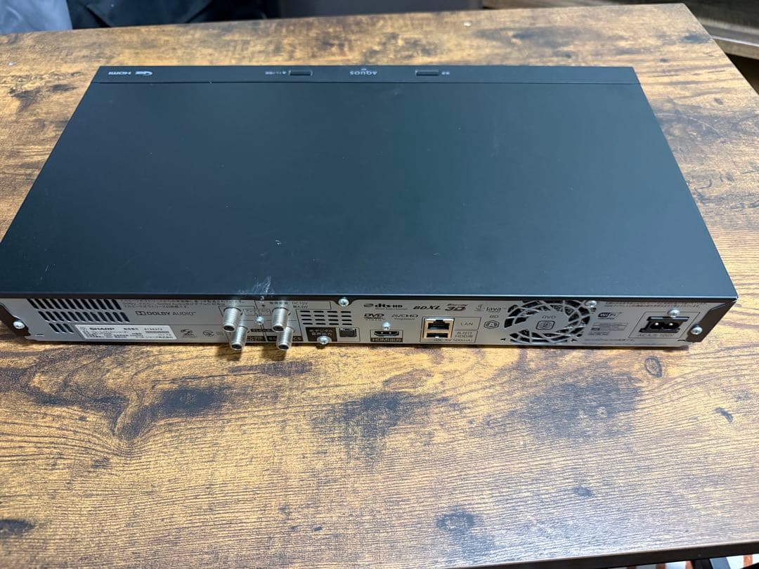 シャープ ブルーレイディスクレコーダーBD-UT2200 2018 Fe2019