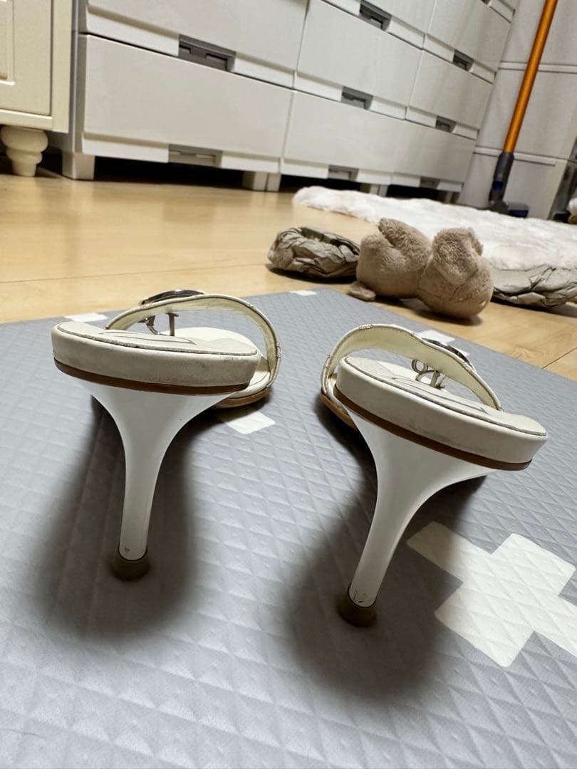 正品Dior ホワイト ミュール 5cm