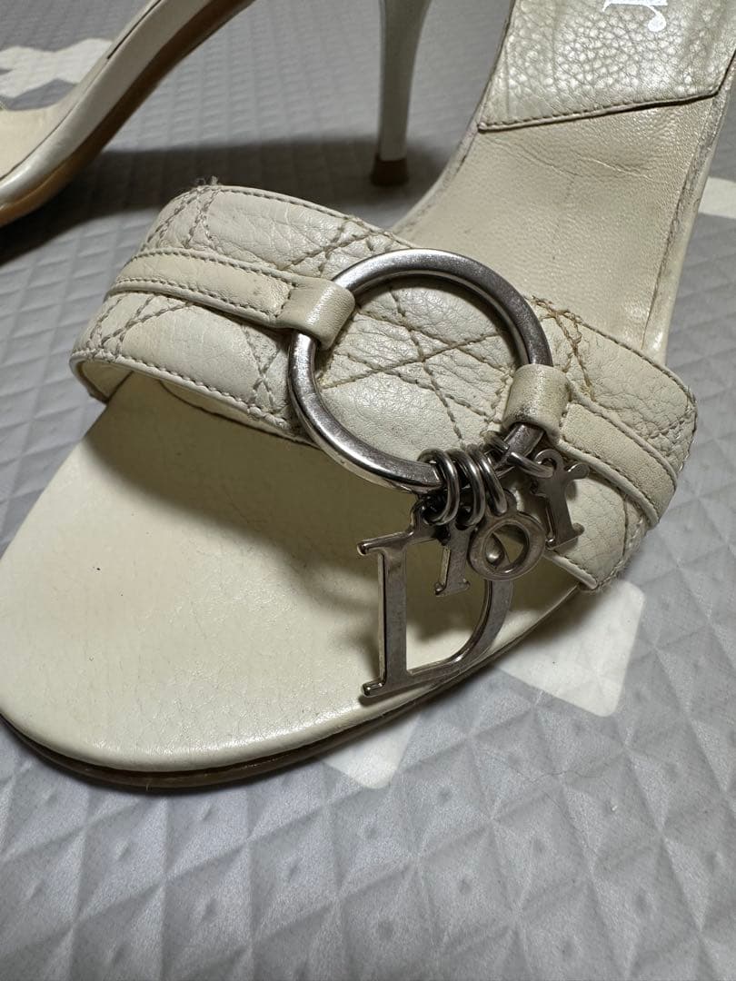 正品Dior ホワイト ミュール 5cm