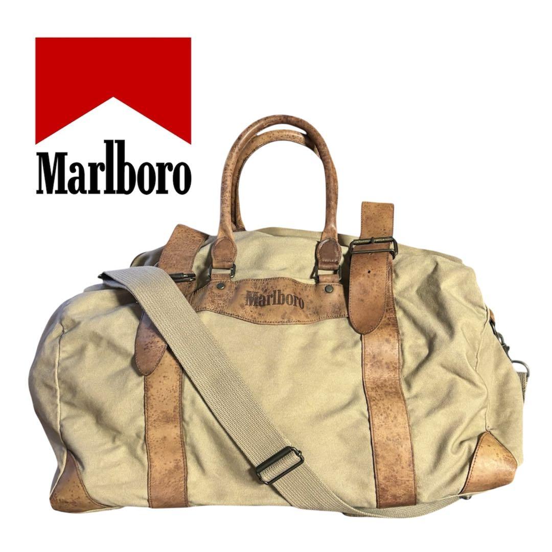 (希少品) 90~00s vintage Marlboro ボストンバッグレザー