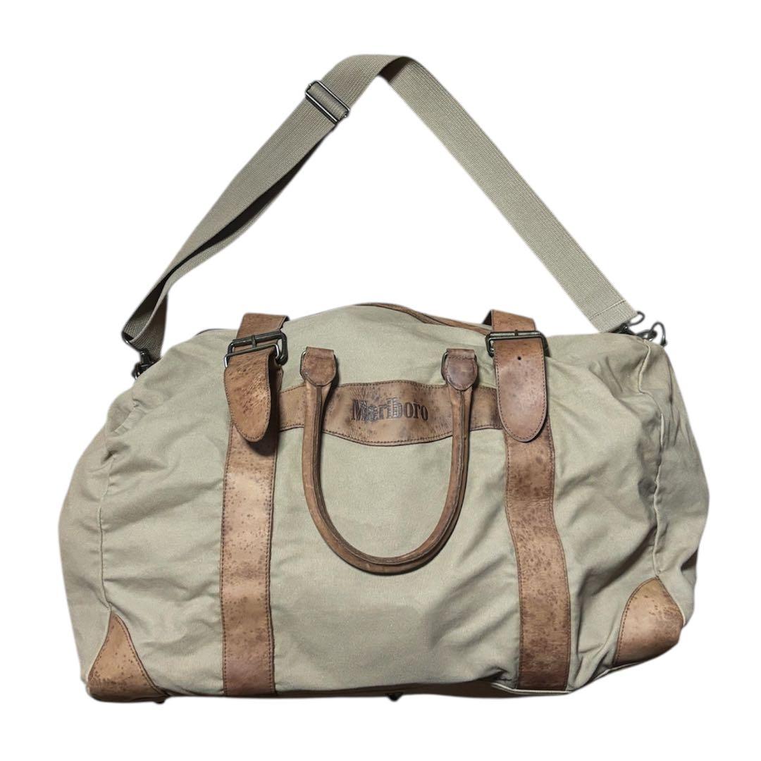 (希少品) 90~00s vintage Marlboro ボストンバッグレザー