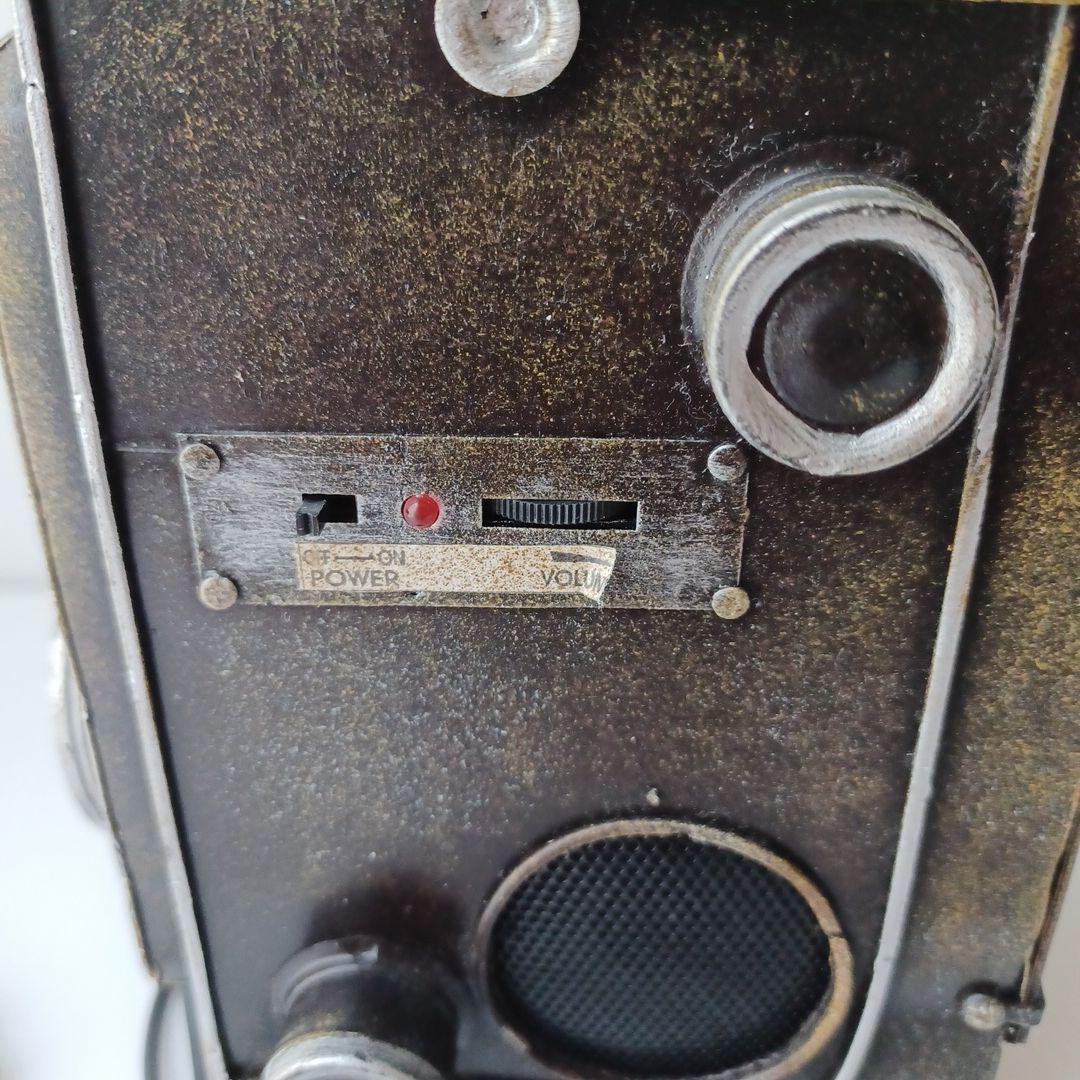 ブリキ　Rolleiflex　スピーカー　アンティーク　レトロ　二眼レフ　USB