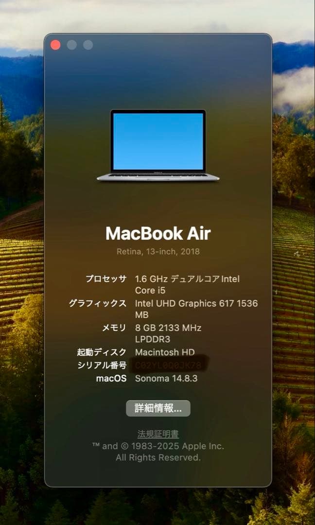 【美品】MacBook Air 2018 Office付 / Windows11