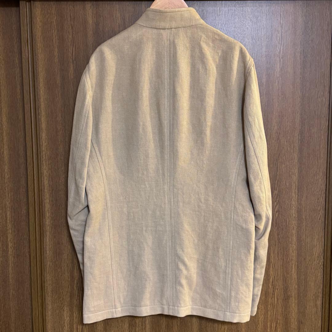 ARMANI アルマーニ リネン コットン ジャケット スタンドカラー 50