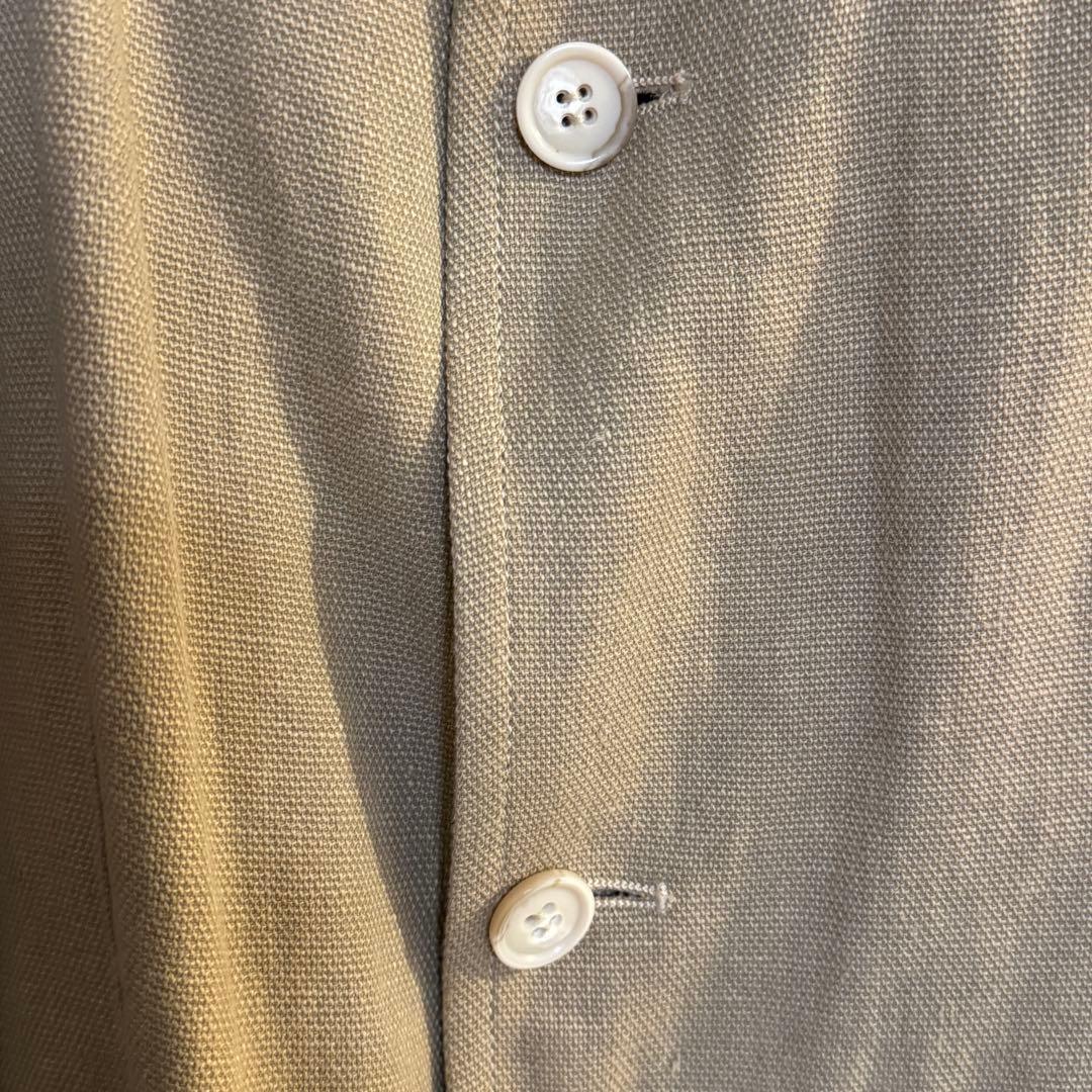 ARMANI アルマーニ リネン コットン ジャケット スタンドカラー 50