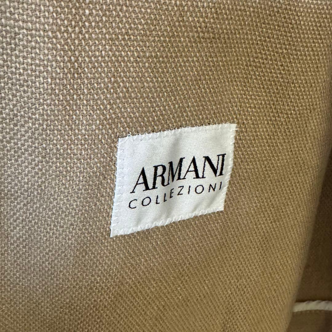 ARMANI アルマーニ リネン コットン ジャケット スタンドカラー 50