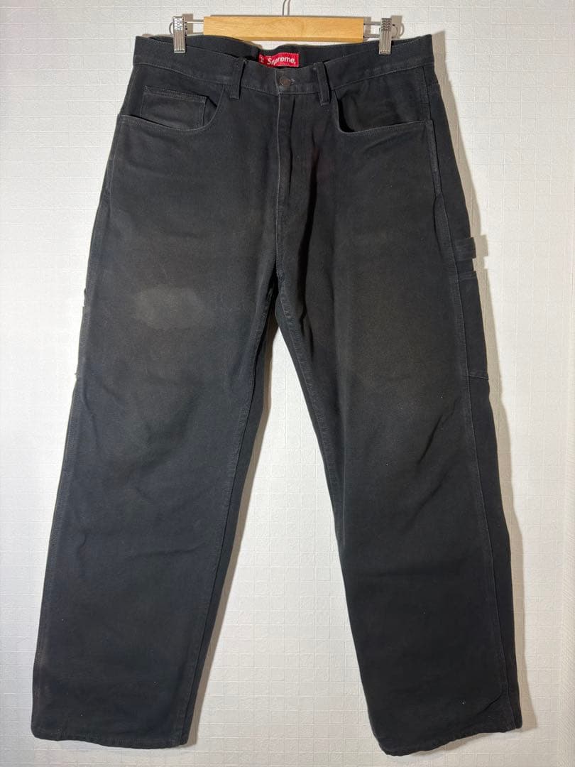 Supreme ブラック カーゴパンツ　34