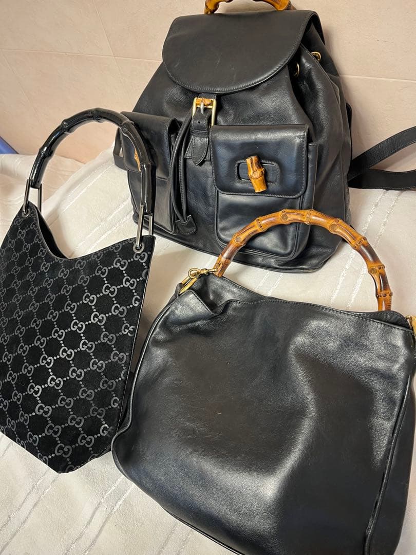 グッチバンブー3点セット (リュック、ハンドバッグ)