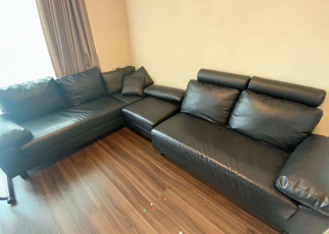 即購入OK‼️12月まで‼️東京都コーナーソファ 4人掛け 幅270cm レザー