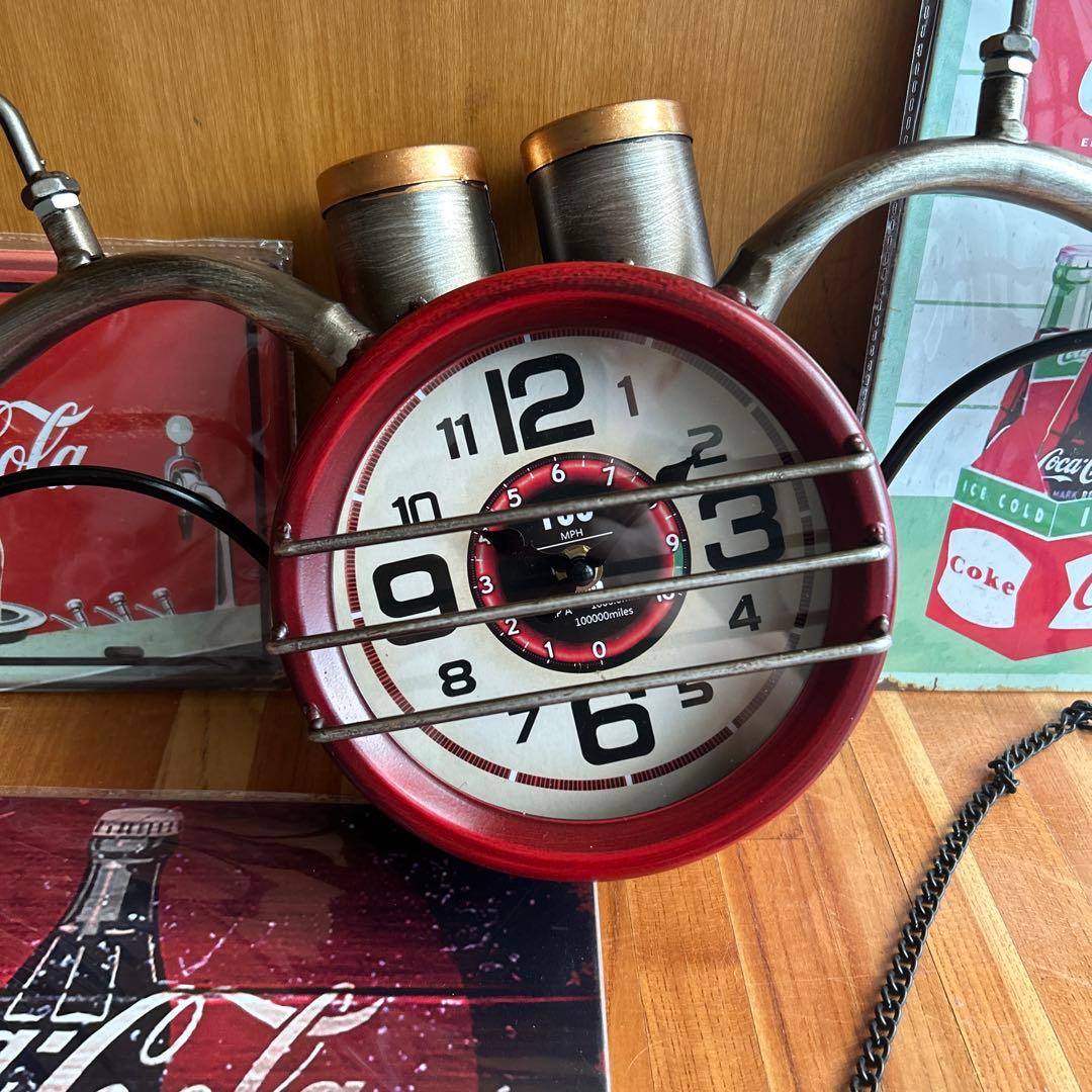 ブリキ　アンティーク　コカコーラ　バイク　ハーレー　インテリア　アメリカ