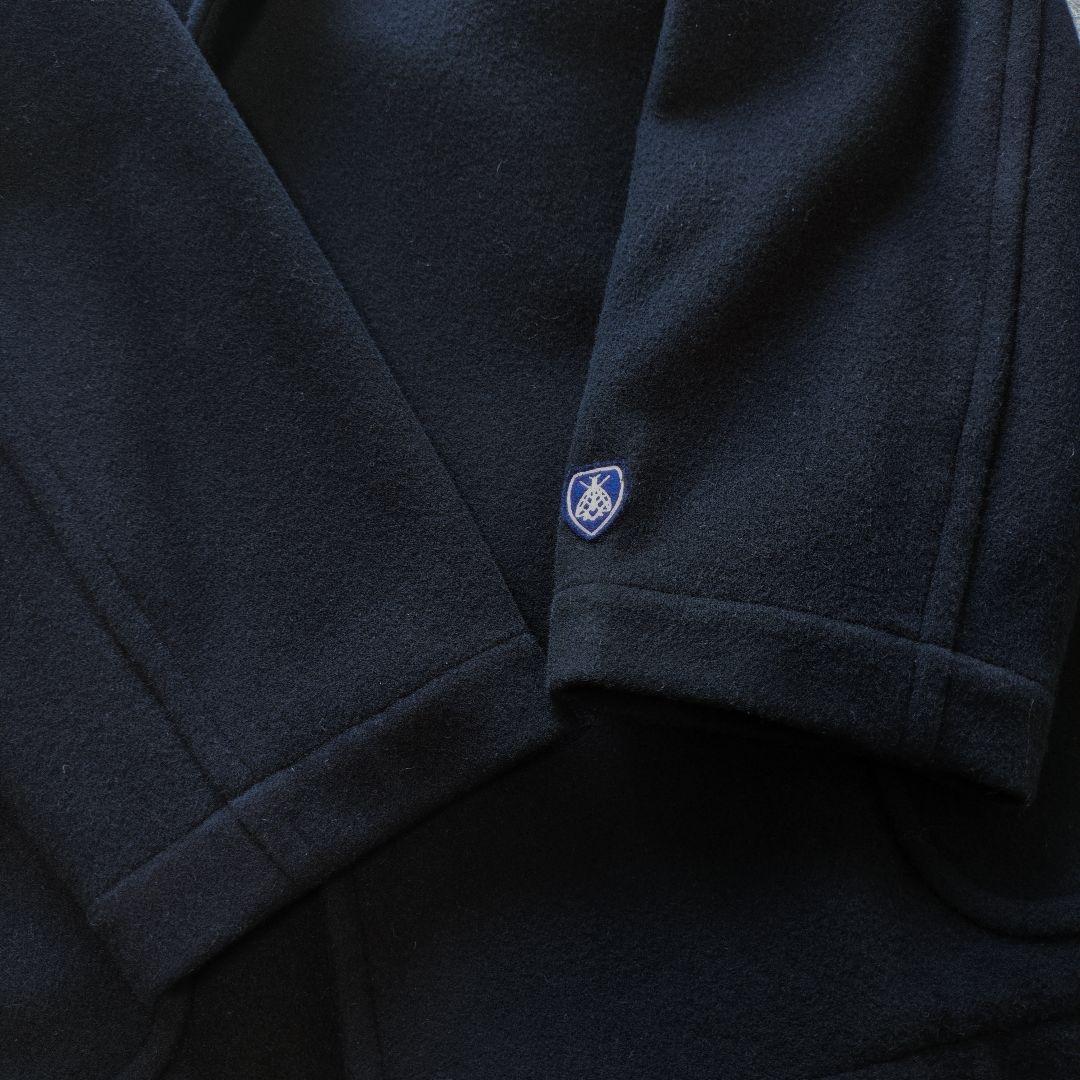 オーシバル　ライトモッサ　ショールカラーコート　ネイビー　未使用に近い美品