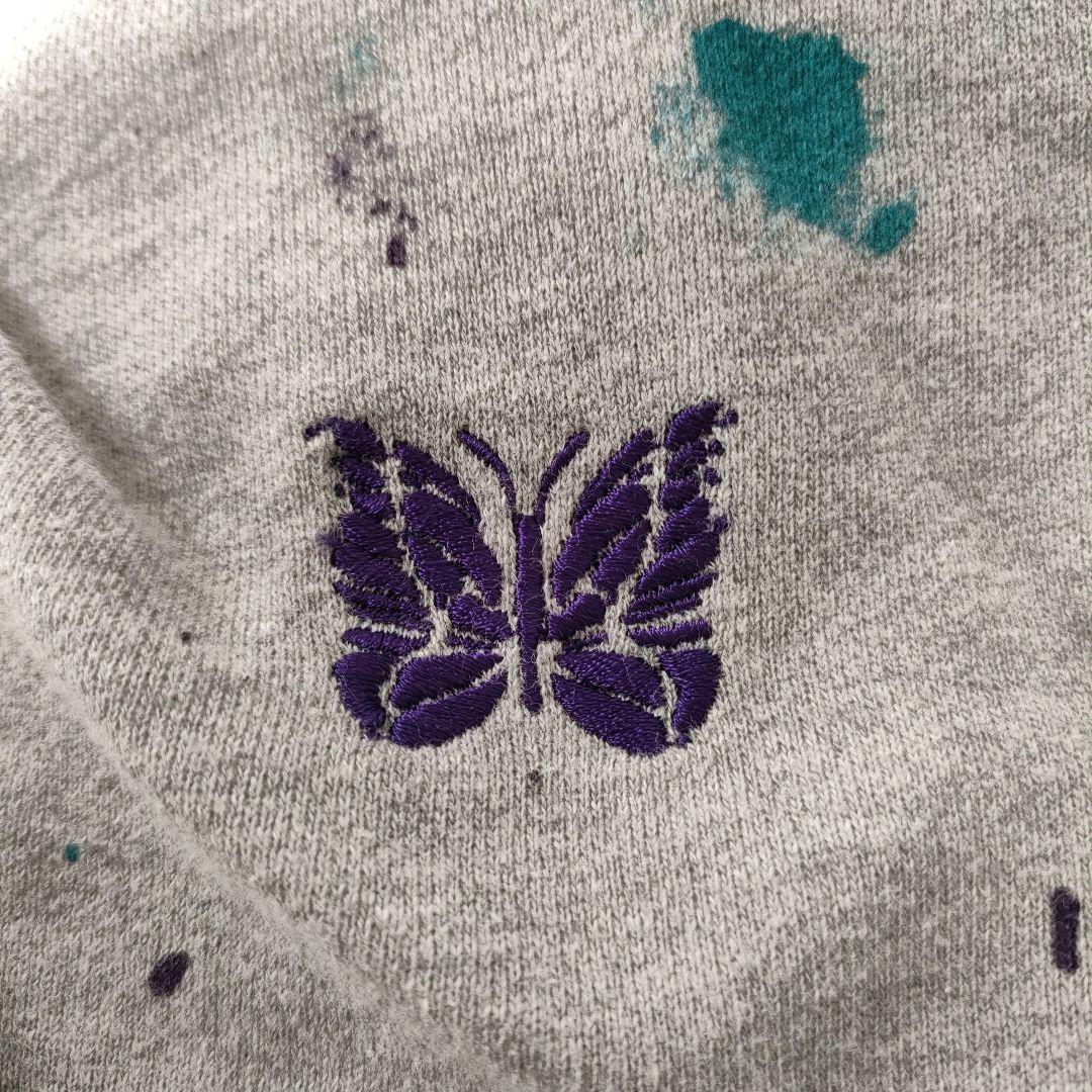 Needles（ニードルス） 別注 ペンキ加工クルーネックスウェット