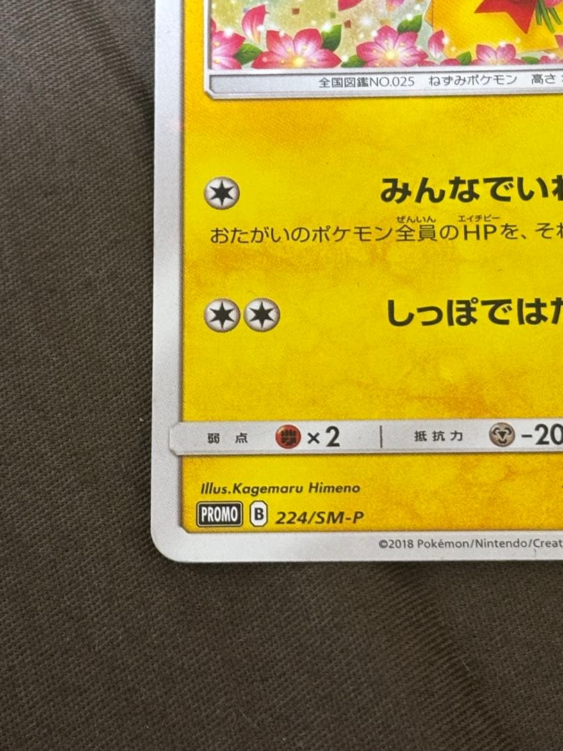 【希少品】ピカチュウ　ポケモンセンター20周年記念プロモ みんなでいわう