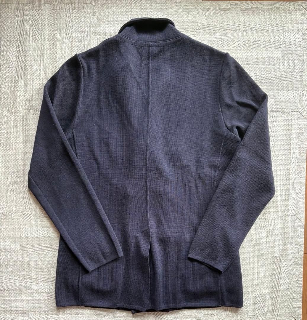LARDINI ウールミラノリブダブルブレスト ニットジャケット