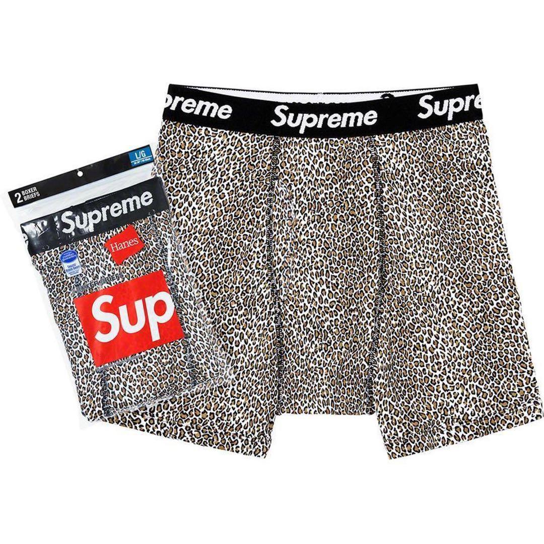 Supreme Hanes Boxer Briefs ヒョウ柄 S ２枚 新品