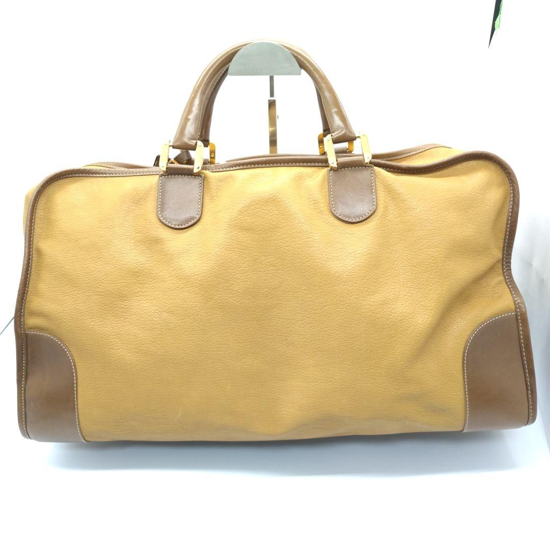 【美品】LOEWE ロエベ アマソナ50 アナグラム レザー ボストンバッグ