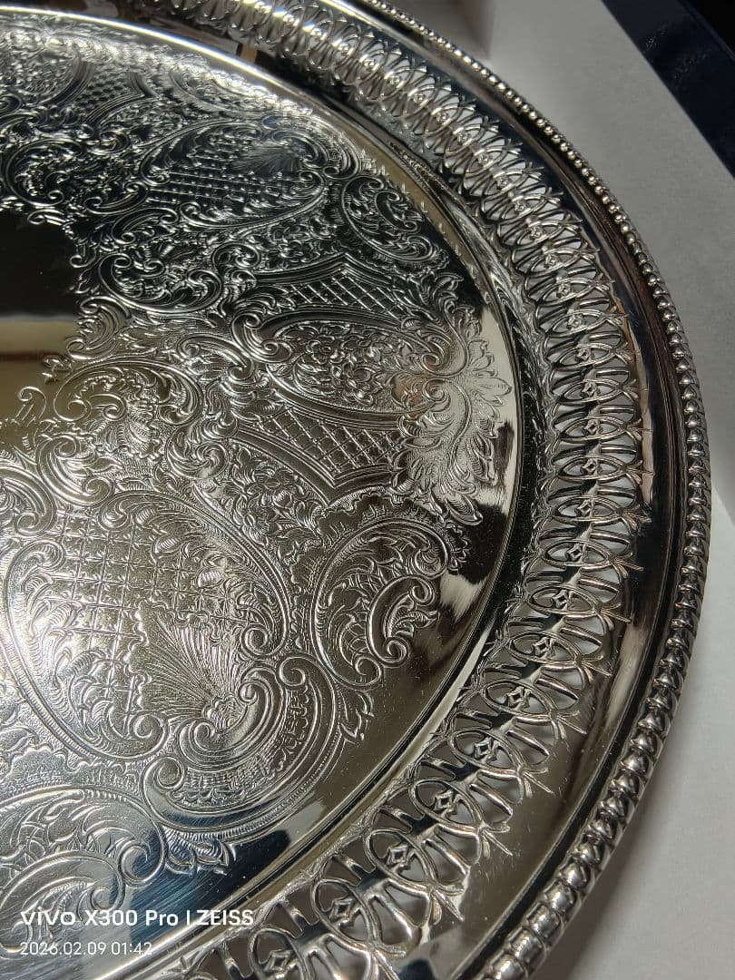 Mappin & Webbマッピン＆ウェッブ 銀シルバートレイ直径27cm 美品