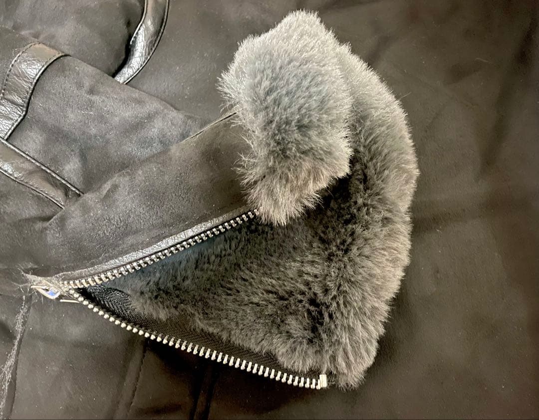 未使用！ZARA ムートンライダースジャケット ブラックLサイズ