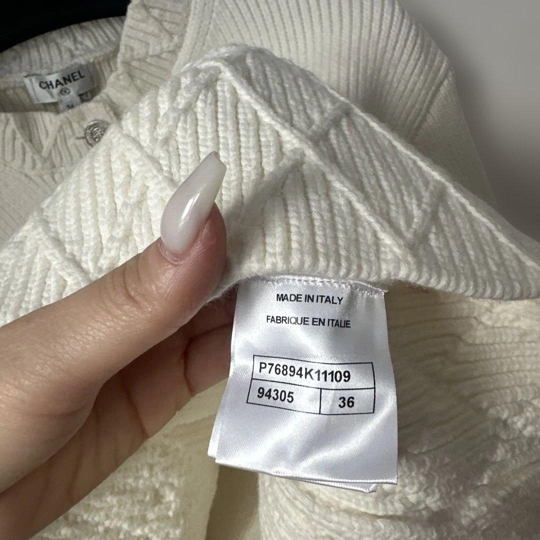 CHANEL ホワイト カーディガン 36