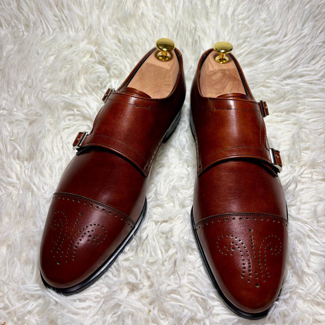 未使用品 REGAL リーガル ストレートチップ メダリオン ダブルモンク