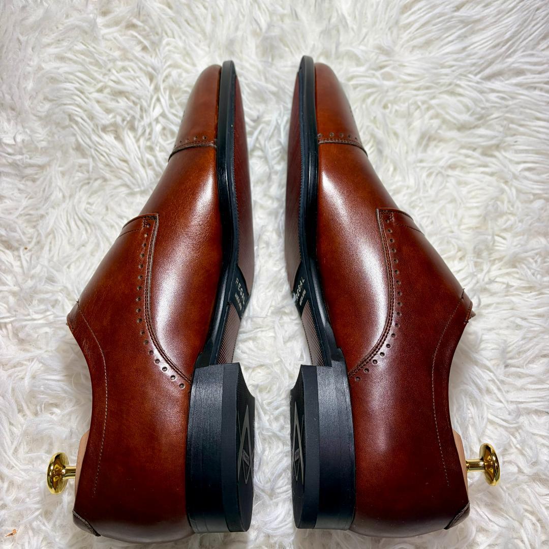 未使用品 REGAL リーガル ストレートチップ メダリオン ダブルモンク