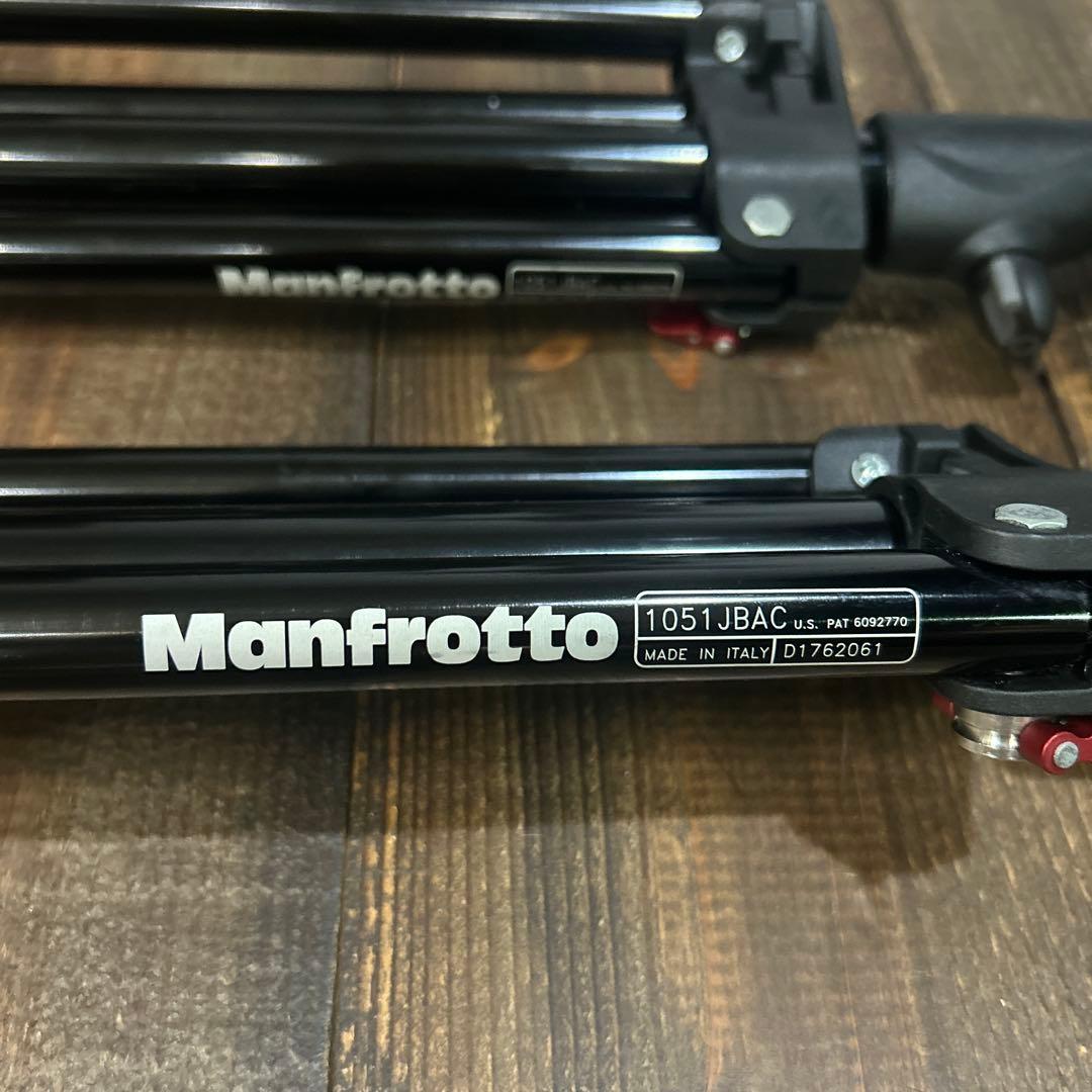 Manfrottoライトスタンド1051JBAC２セット スナップティルトヘッド