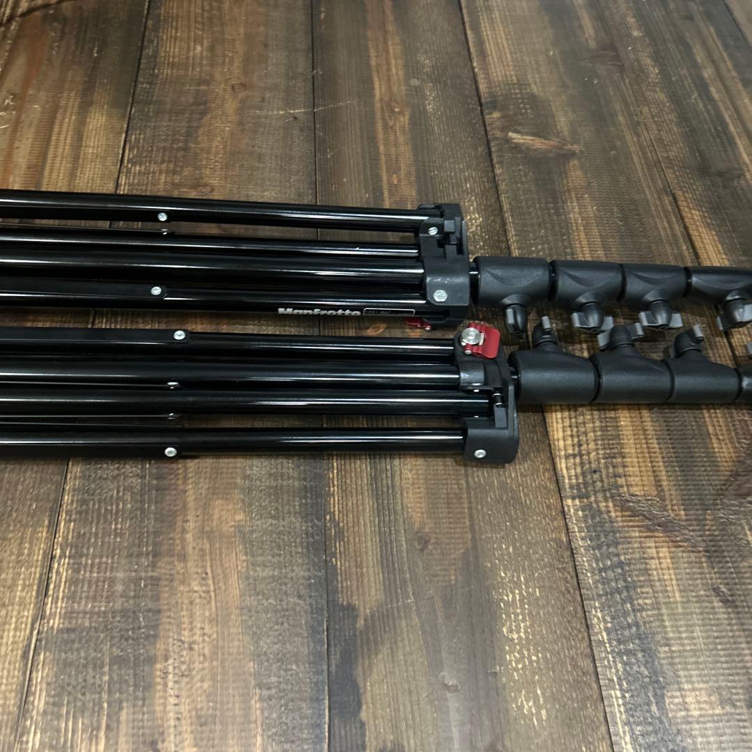 Manfrottoライトスタンド1051JBAC２セット スナップティルトヘッド
