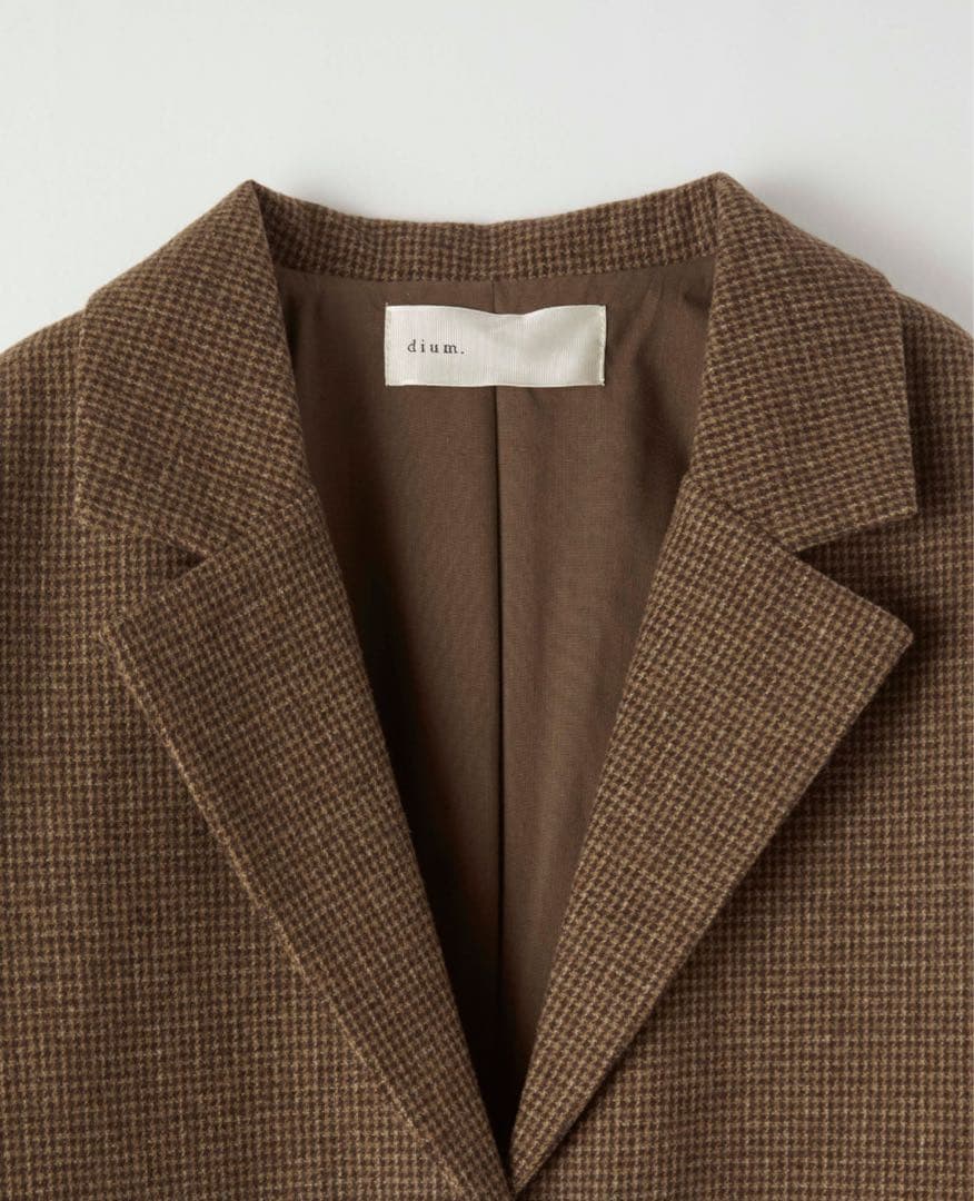 dium. ディム チェックテーラードジャケット
