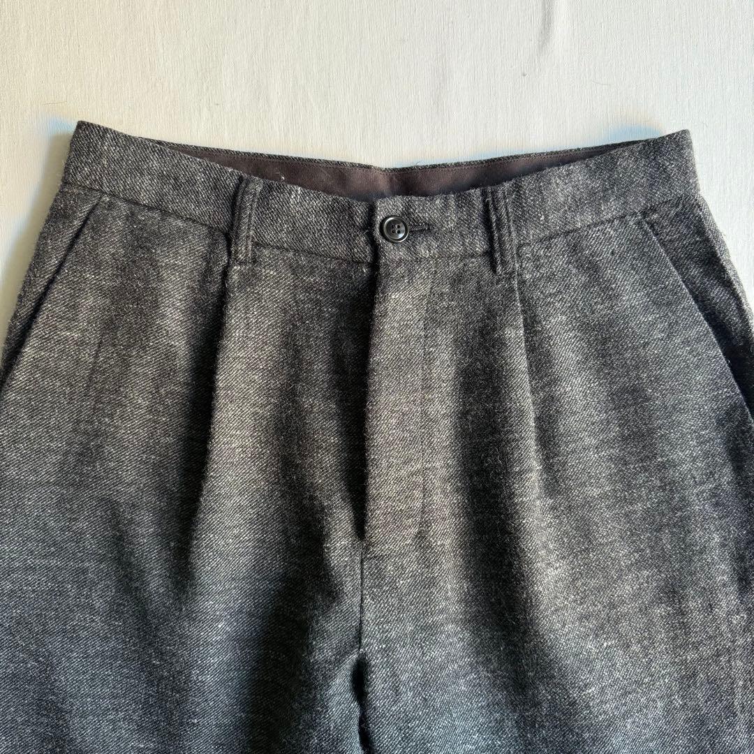 パンツ CONFECT linen wool twill 1tuck trousers