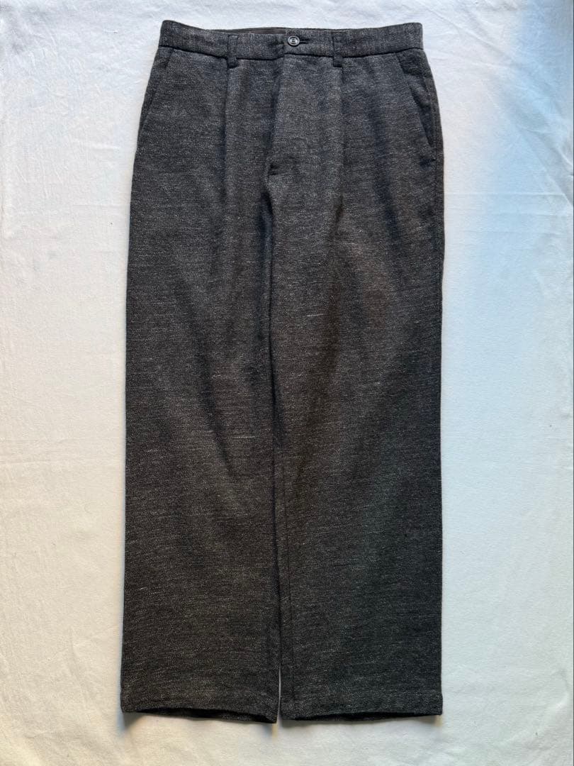 パンツ CONFECT linen wool twill 1tuck trousers