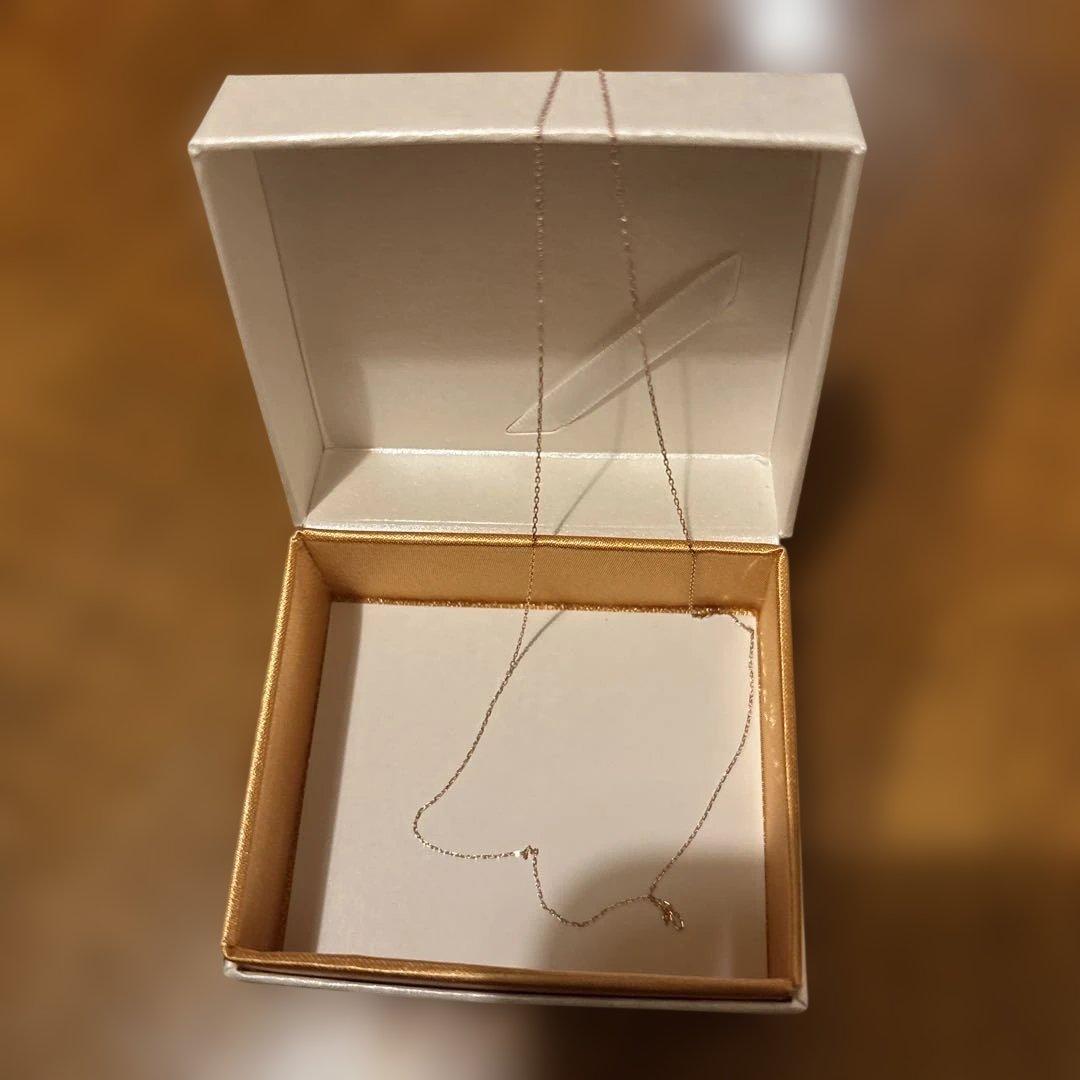 新品ベリテK10PGアズキチェーン0.20mm45cmネックレス