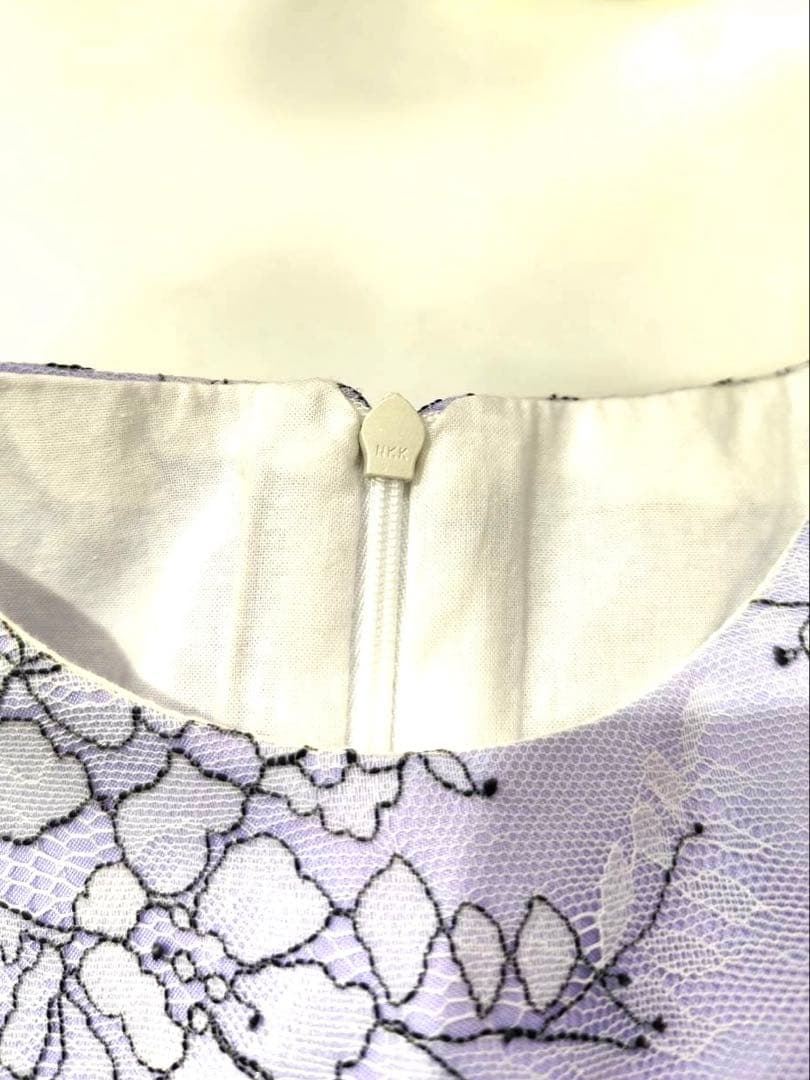 【美品】　薄紫レースドレス 130cm ドレスコ