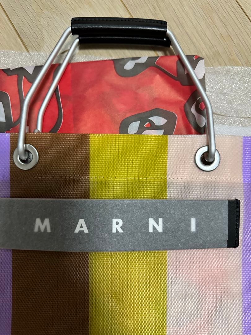 【美品】レーズン MARNI MARKET STRIPE BAG