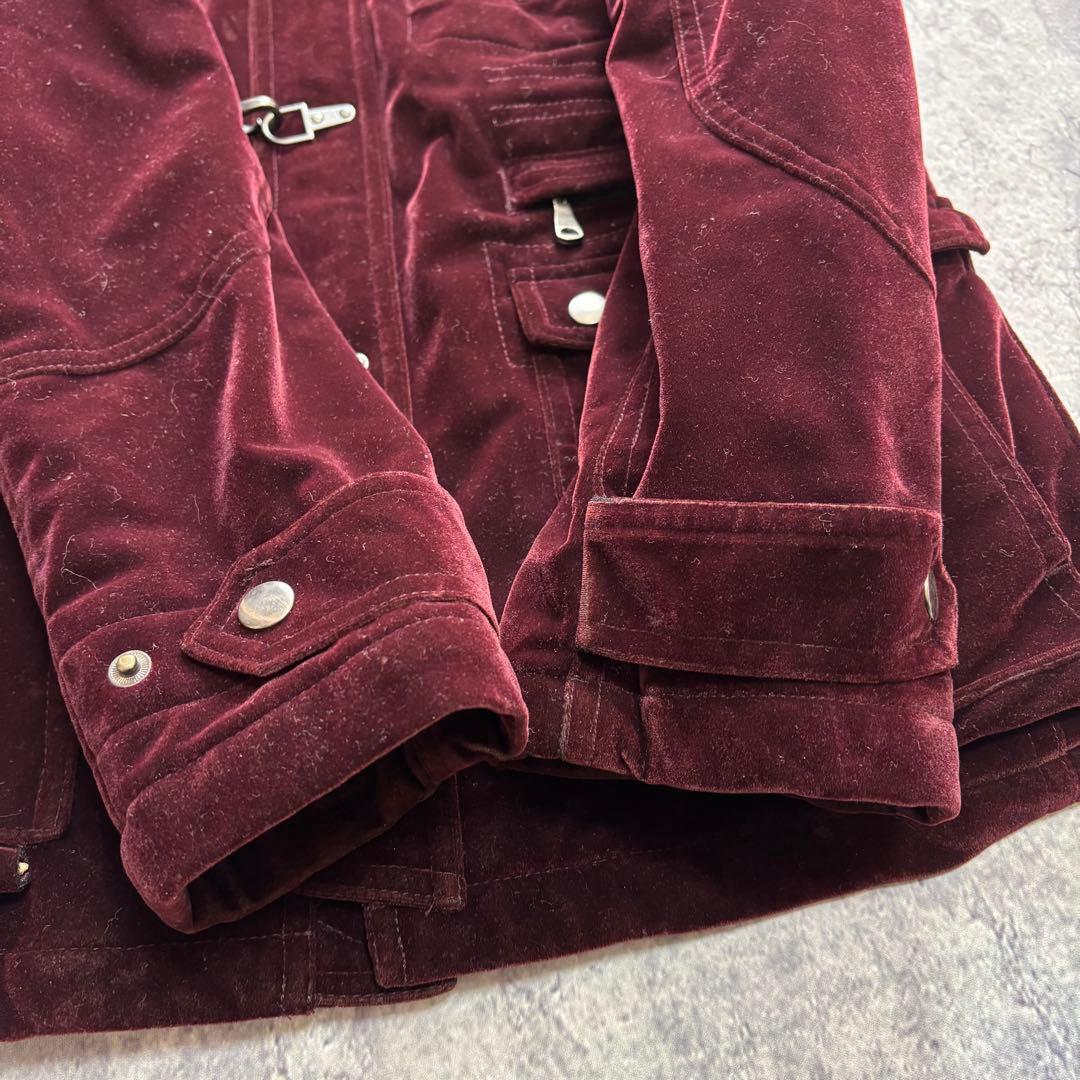 ジャケット・アウター 00s grunge velor fur fireman coat y2k