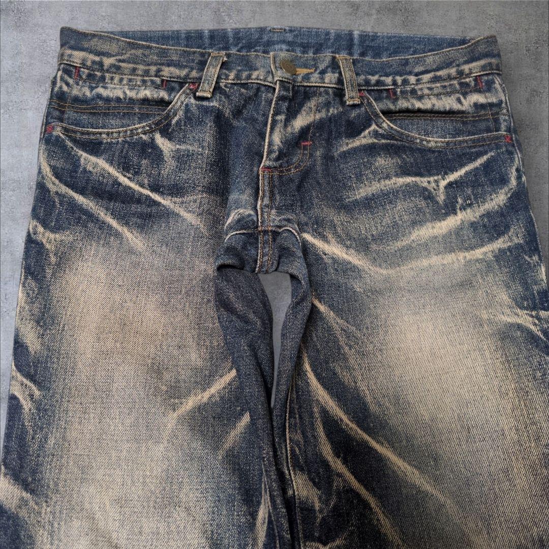 トルネードマート 鬼ヒゲ 稲妻 フレアデニム y2k ブーツカット 00s