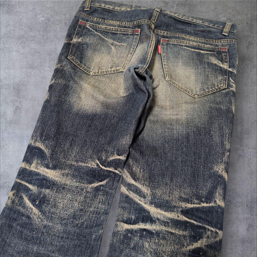 トルネードマート 鬼ヒゲ 稲妻 フレアデニム y2k ブーツカット 00s