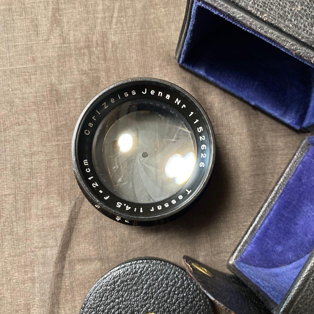 【美品】カールツァイス イエナTessar 1:4.5 f=21cm大判レンズ