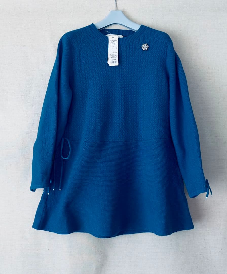 スーパービューティー 青色 長袖 チュニック サイズ　42