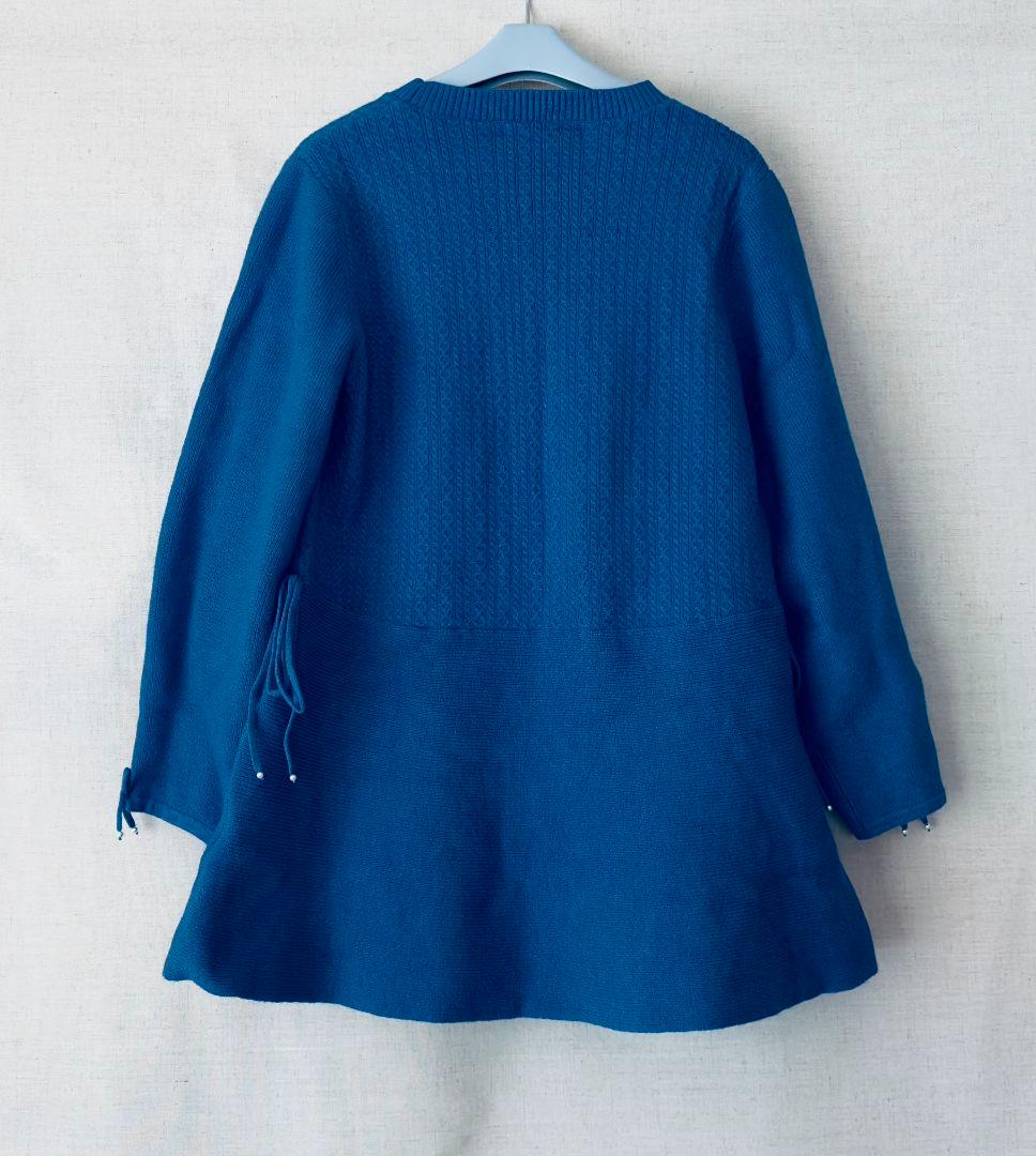 スーパービューティー 青色 長袖 チュニック サイズ　42