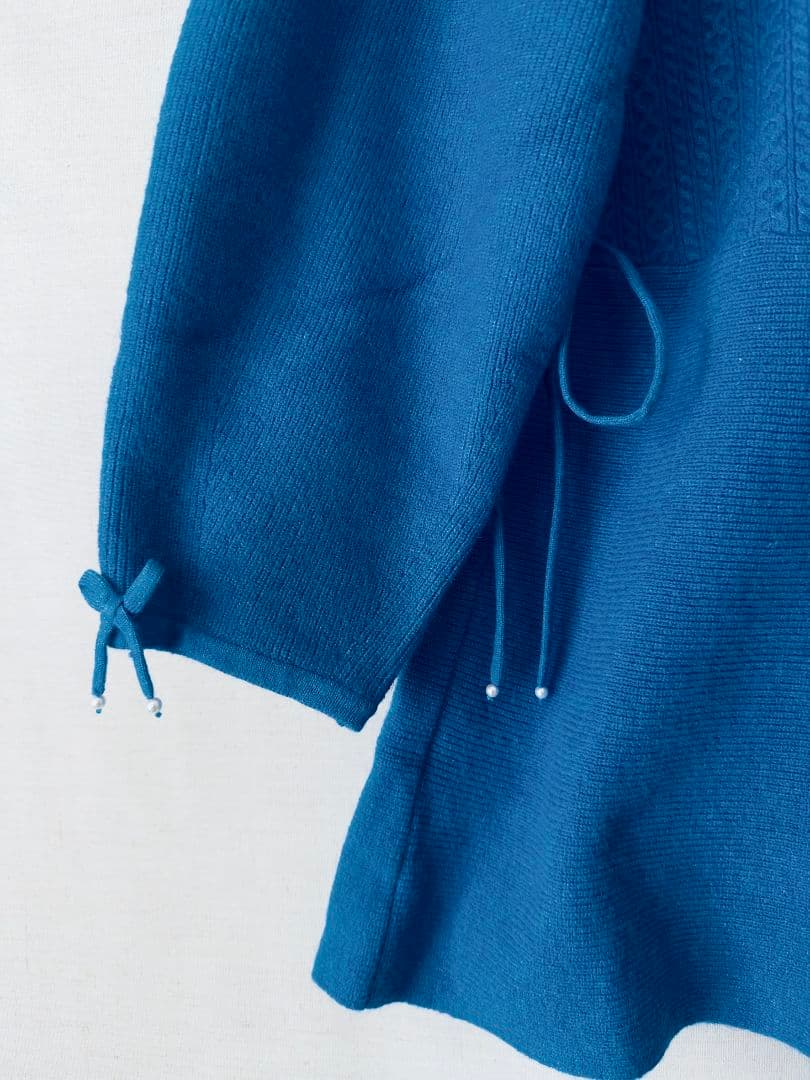 スーパービューティー 青色 長袖 チュニック サイズ　42