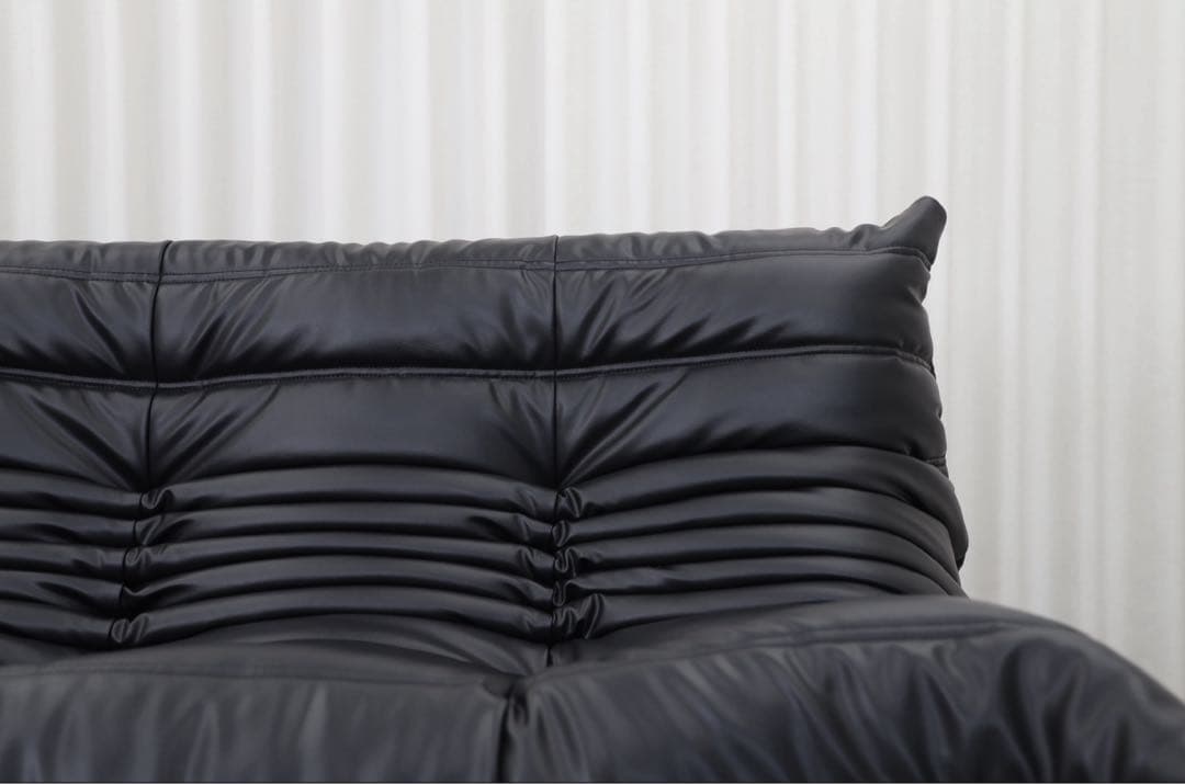 【希少】リーンロゼ トーゴ ligne roset 3P ソファ 黒 レザー 革