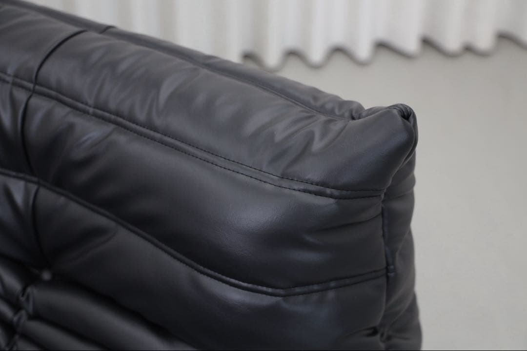 【希少】リーンロゼ トーゴ ligne roset 3P ソファ 黒 レザー 革