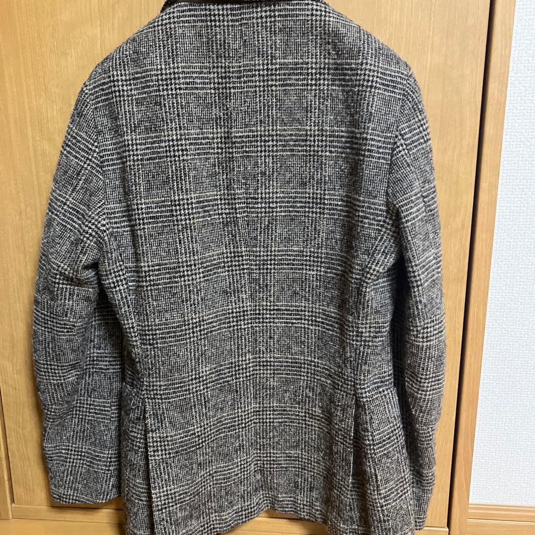 美品 グレンチェックジャケット ブラウン シップス イタリア FUGATO