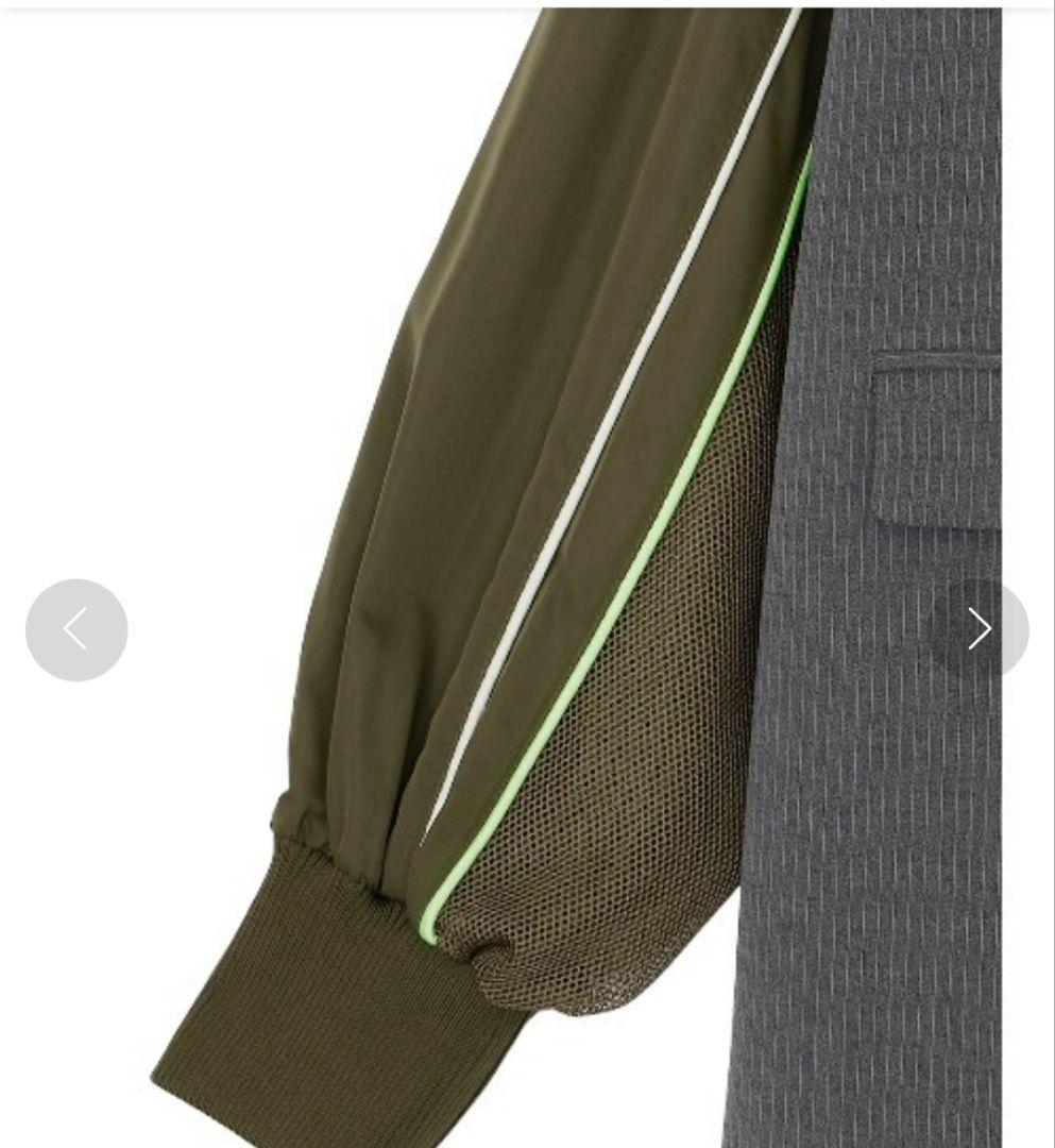 Ameri DOCKING SLEEVE BLOUSON グレー/オリーブ