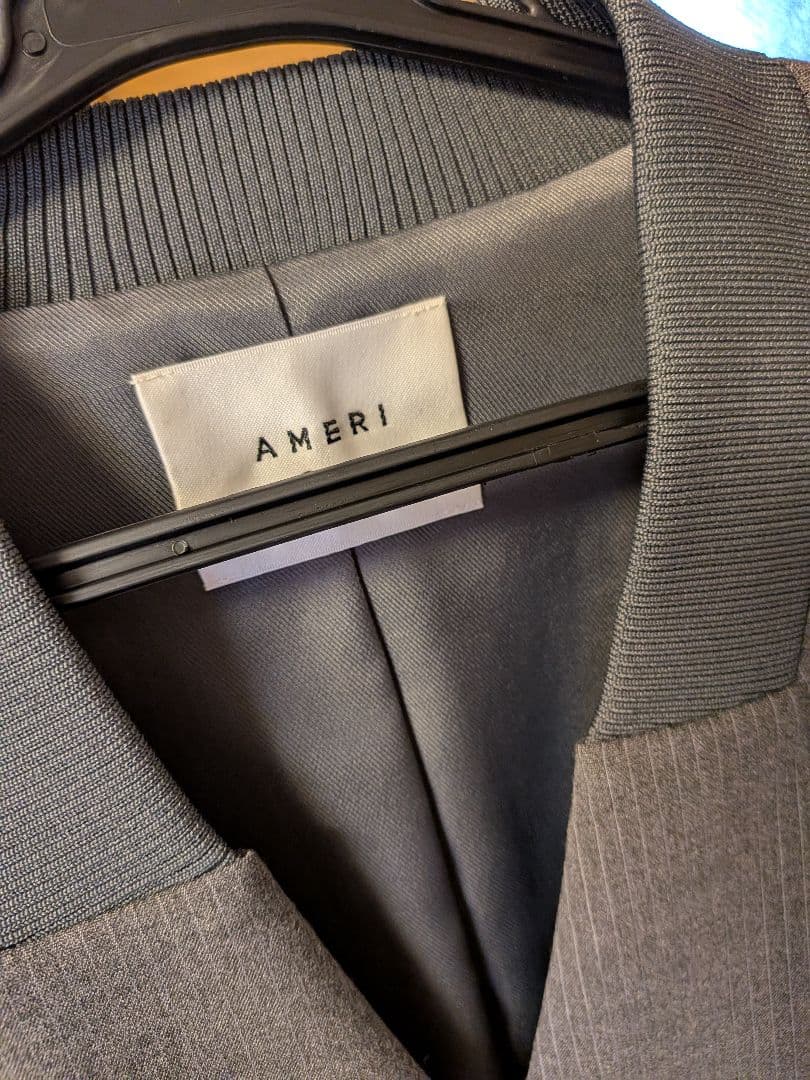 Ameri DOCKING SLEEVE BLOUSON グレー/オリーブ