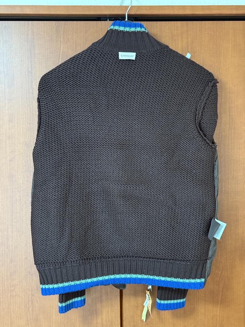 ダークブラウン ダウンニットジャケット